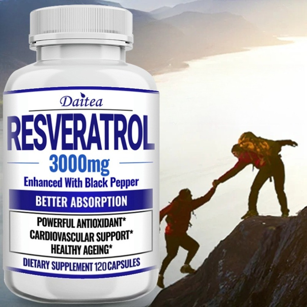 Pre Workout Supplement - Resveratrol Supplement Capsules - Anti-Aging, Cardiovascular