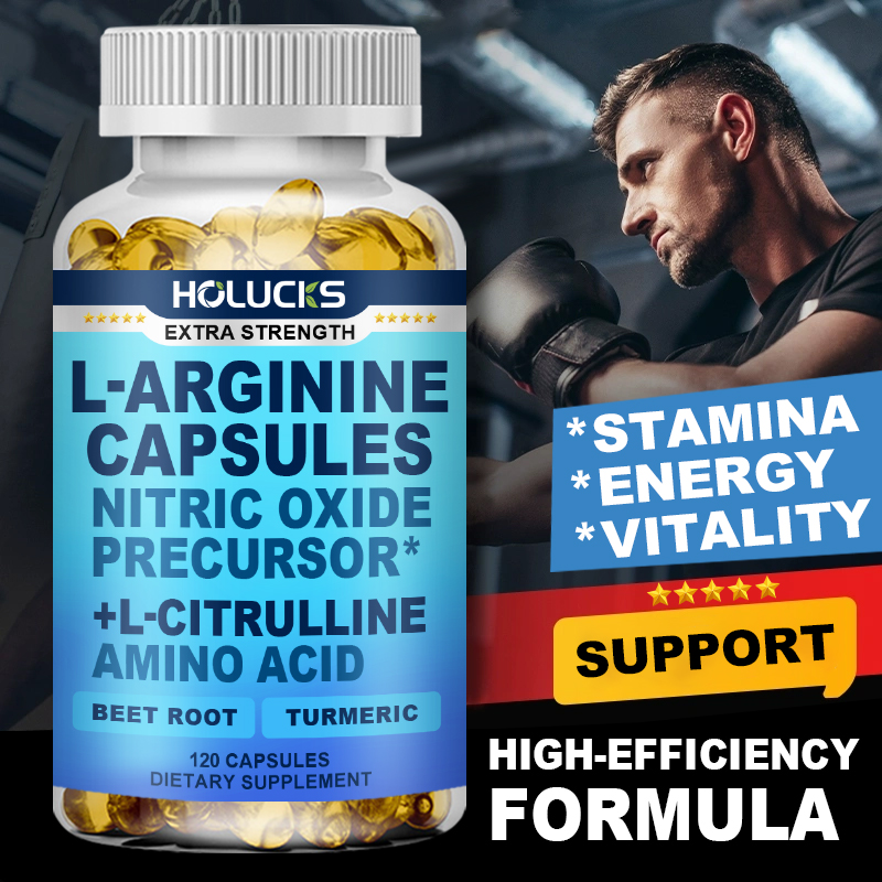 Pre Workout Supplement - L-Arginine Capsules with L-Citrulline - Nitric